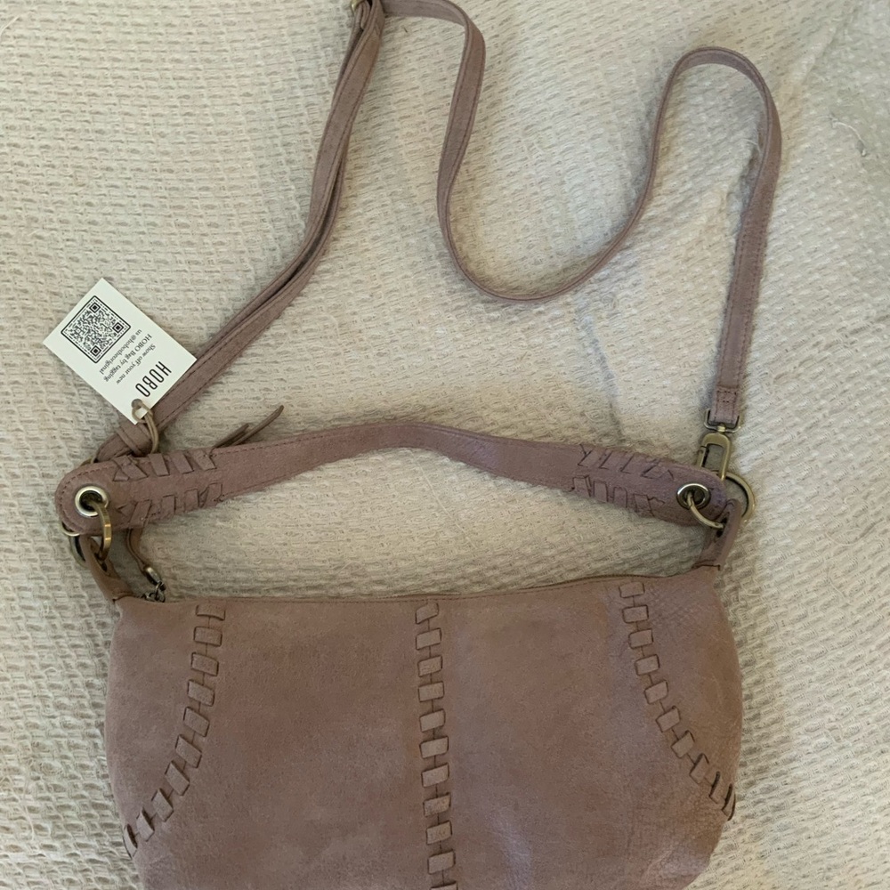 NWT Free People X HOBO Opal Mini Shoulder Bag Hazel Leather Crossbody Purse - Picture 2 of 10